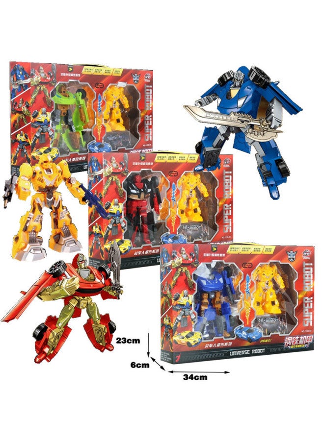Children's Deformation Toy Robot Wasp Ares Dinosaur Boy Autobots Optimus Model School Institutional Gifts-Color:Steel Mecha Only - Image 1