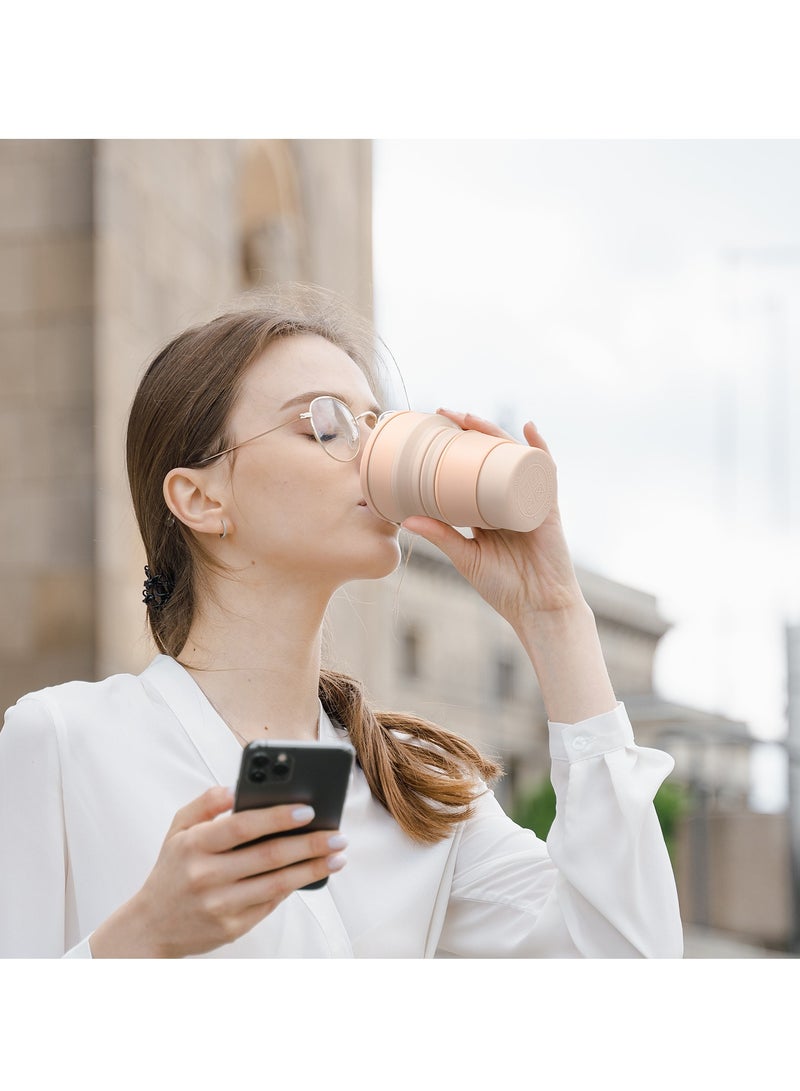 general Collapsible Travel  Camping Mug with Lid, Reusable, Portable, Hot  Cold Beverage Coffee Mug, Leak-Proof, Eco-Friendly, BPA-Free, Food Grade Silicone, Light Weight - Image 4