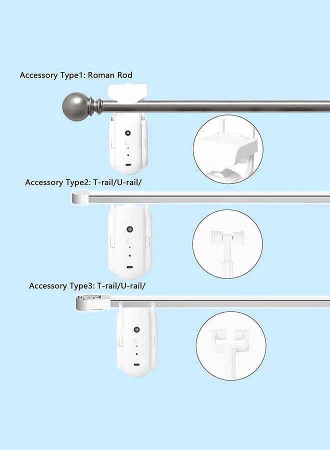 Curtain Motor, Effortless Installation, Smart Curtain Robot, Convenient Remote Control, Voice-Activated, Scheduled Timing, White - Image 4