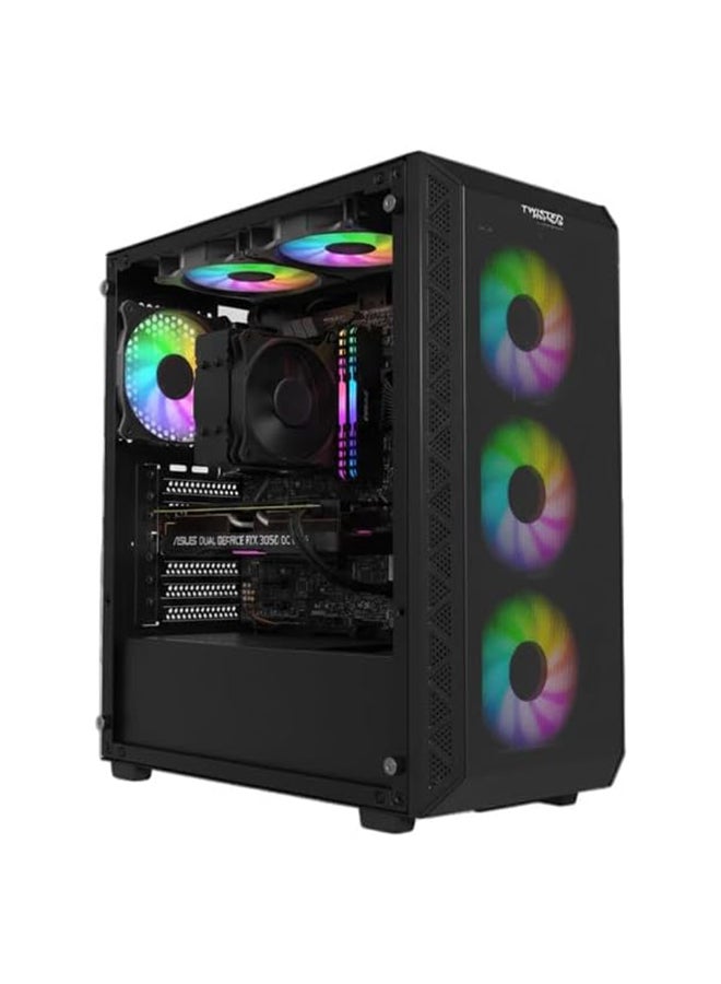 تويستيد مايندز حاسوب سطح المكتب Apex Gaming بمعالج Core i5-12400F/ذاكرة RAM سعة 16GB DDR4/قرص SSD سعة 1TB/بطاقة رسومات Nvidia GeForce RTX 3050 سعة 6GB - Image 1