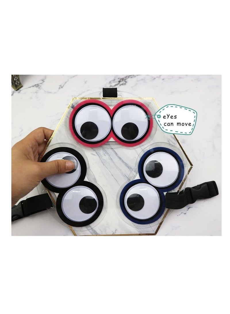 SOLARAE Cute Eyes Luggage Tags, Luggage Identifiers with Lanyard and Name ID Card, Suitcase Luggage Tags Travel Accessories Baggage Name Tags, Pvc Plastic Soft Glue Plane Travel Card, 3 Color 3Pcs - Image 3