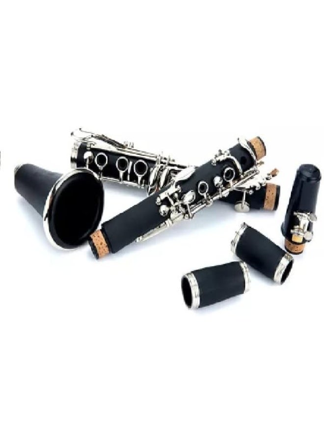 ANDOER Bb Flat Clarinet Black Bakelite Silver Keys Woodwind Instrument with Carry Case Reed Cleaning Cloth Mini Screwdriver - Image 4