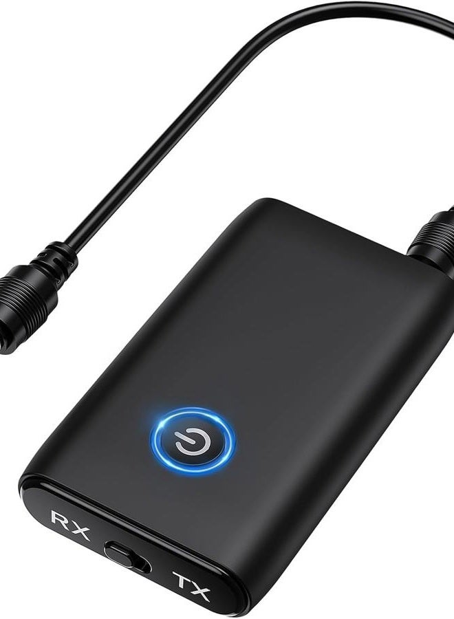 OQIMAX Bluetooth Transmitter Receiver 2 in 1, Hands-Free Call Aux Bluetooth Adapter for Car, Wireless Bluetooth Car Adapter, 3.5mm Bluetooth Audio Adapter Car Home Audio System Headphones Airplane - Image 1