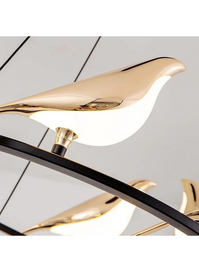 kinis Three Golden Bird 3 Color LED Pendant Lamp for Dinning Table/Bedroom/Living Room Led Hanging Lamp for Drying Room Led Ceiling Lamp Hanging Light Jhoomer Chandelier for Home/Cafe/Restaurant/Bar - Image 4