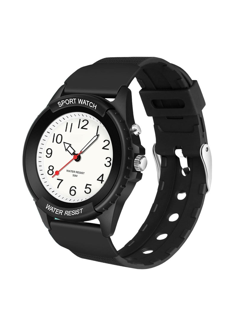 Y&D Kids Analog Watch for Boys Girls, Waterproof Time Teaching with Night Light, Easy to Read and Learning Children 6-18  - Image 1