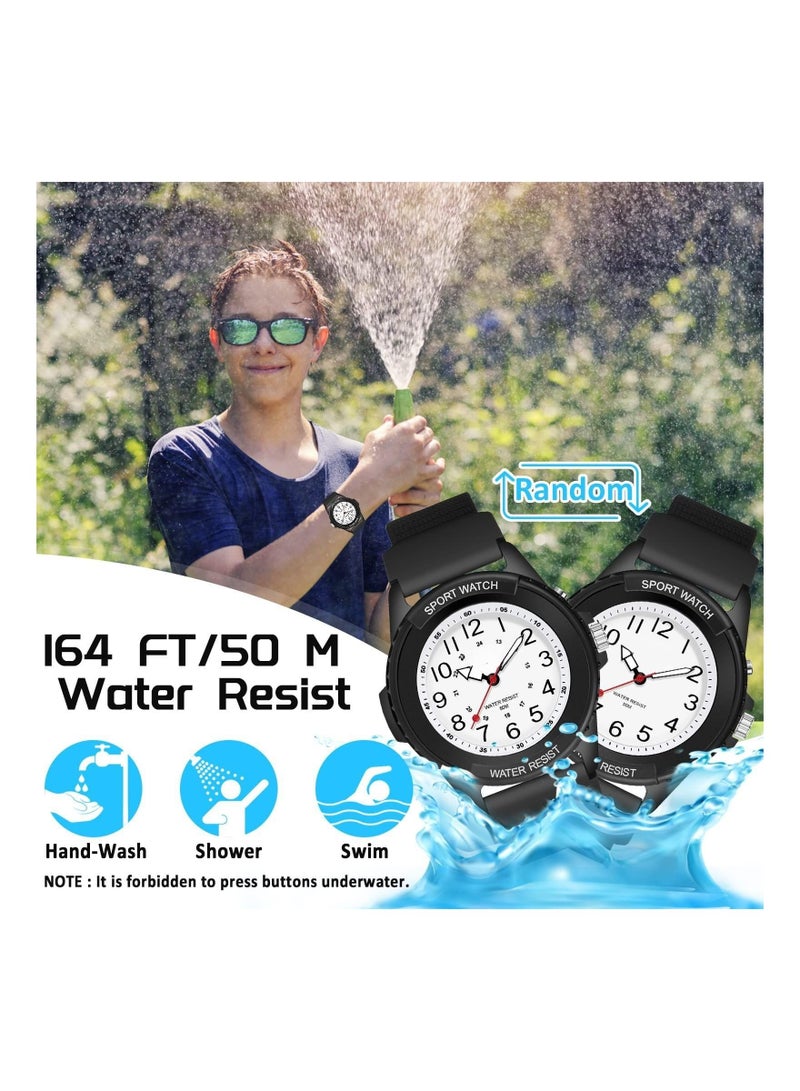 Y&D Kids Analog Watch for Boys Girls, Waterproof Time Teaching with Night Light, Easy to Read and Learning Children 6-18  - Image 3