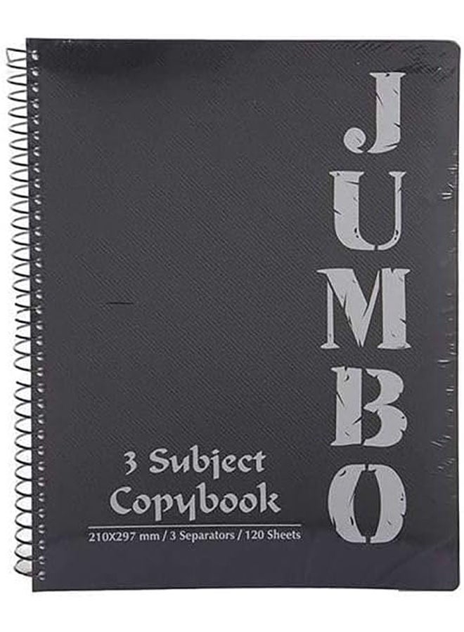 Mintra Jumbo A4 3 Subject Spiral 120 Sheet Notebook