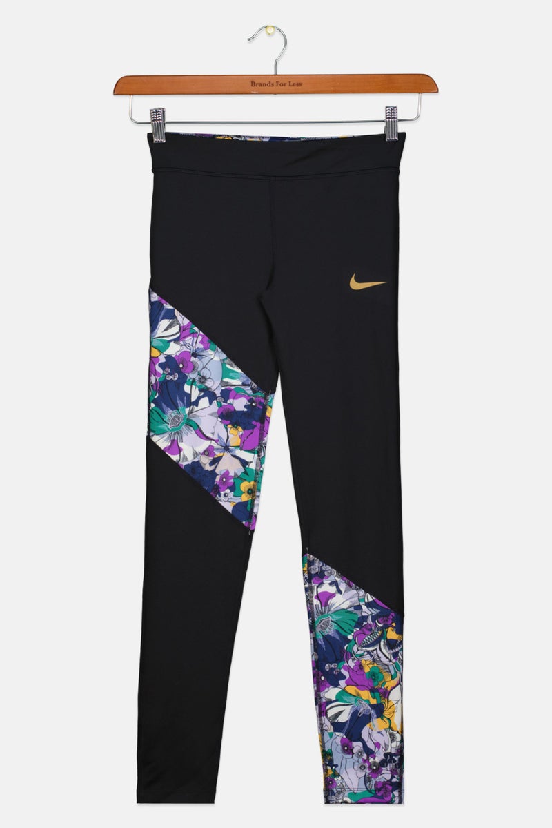 Nike Kids Girl Dri-Fit Training Leggings, Black Combo - Image 1