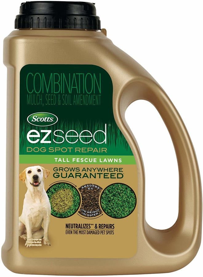 Scotts إصلاح بقع الكلاب EZ Seed لحدائق الفيسك - 2 رطل، مزيج من المهاد، البذور وتعديل التربة يشمل واقي ومثبت، يعادل ويصلح حتى 100 بقعة للكلاب - Image 1