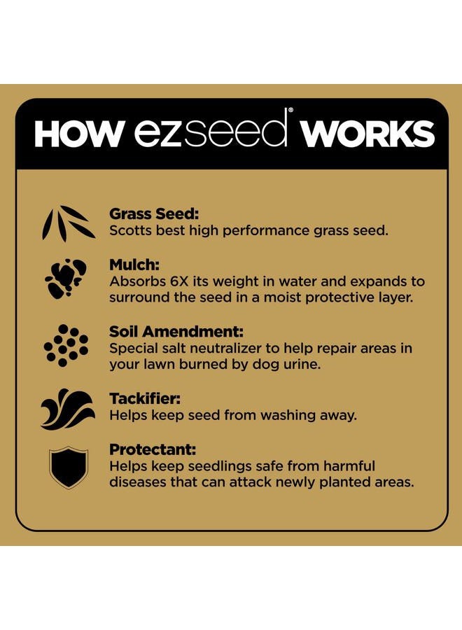 Scotts إصلاح بقع الكلاب EZ Seed لحدائق الفيسك - 2 رطل، مزيج من المهاد، البذور وتعديل التربة يشمل واقي ومثبت، يعادل ويصلح حتى 100 بقعة للكلاب - Image 4
