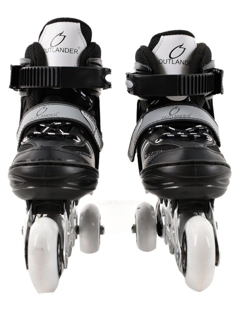 Generic Kids Roller Skates Black-White  - Image 3