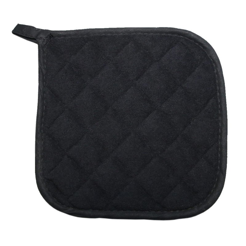 Bestjoy 5 PCS Pot Holders for Kitchen, Cotton Potholers with Great Heat Resistance, Hot Pads, Trivets for Cooking and Baking Black - Image 2