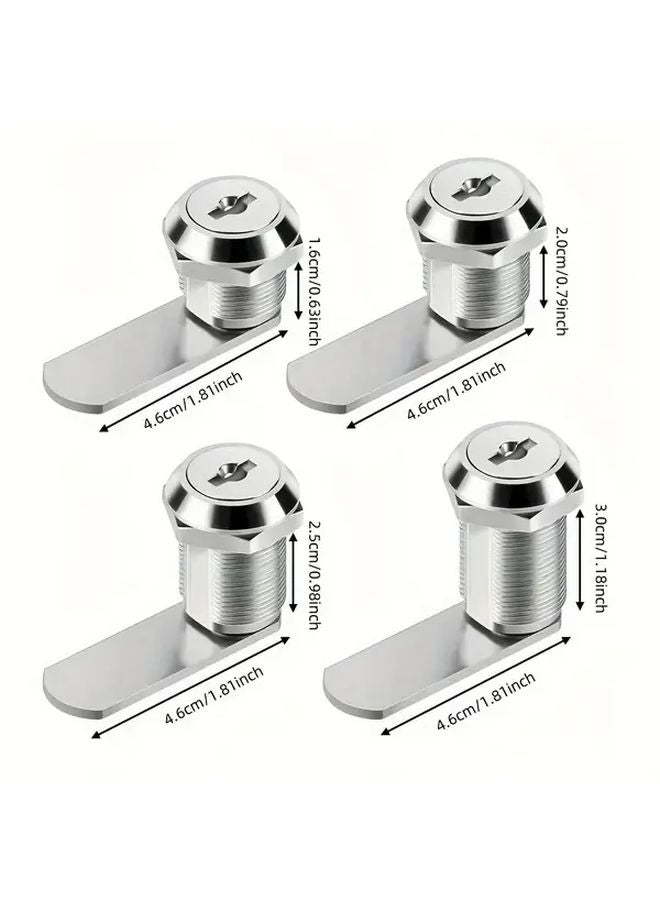 Silvery Cabinet Lock 10 35mm Tongue Length With Two Black Keys For Home Office - Image 4