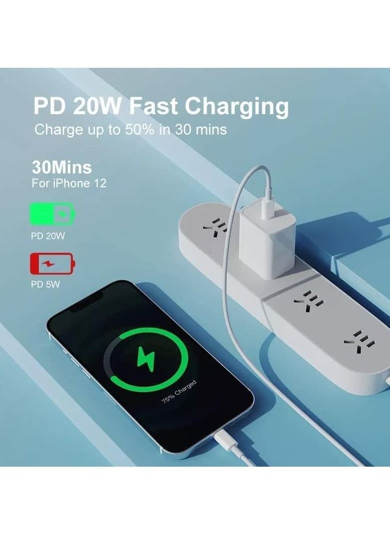 Generic - USB C to Lightning Cable 20W Fast Charging [MFi Certified] Compatible with iPhone 13 Pro Max/12/11 Pro/X/XS/XR/8 Plus - Image 1