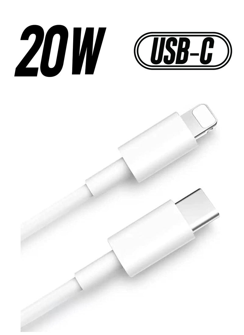 Generic - USB C to Lightning Cable 20W Fast Charging [MFi Certified] Compatible with iPhone 13 Pro Max/12/11 Pro/X/XS/XR/8 Plus - Image 1