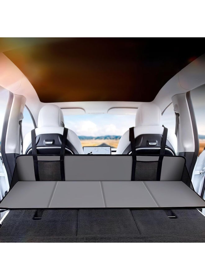 Car Travel Rear Seat Mattress Extension Plate, Increase Car Bed Camping Space, Sleeping Head Protection, Folding Fits for Car, SUV, Truck,Tesla and Other Cars, 50 * 16.5 in - Image 1