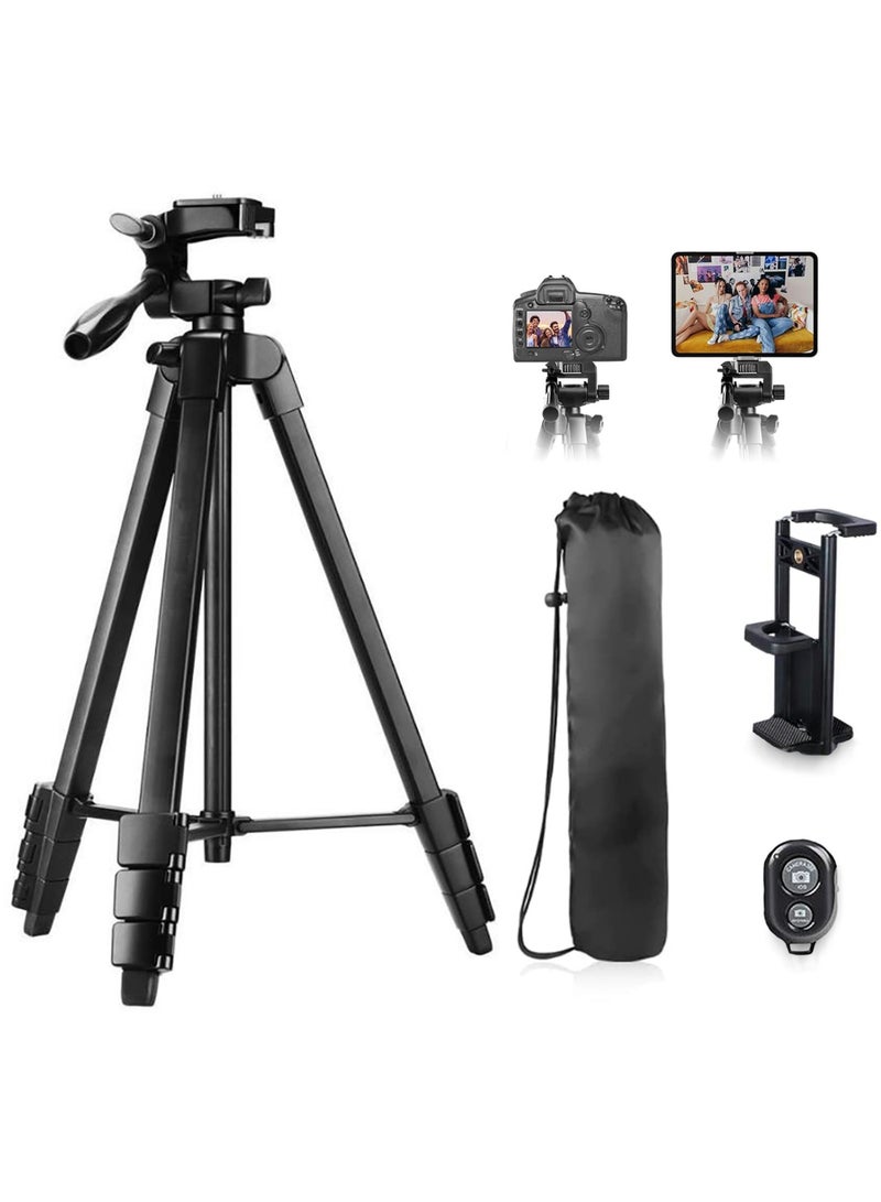 حامل ثلاثي القوائم محمول للسفر، حامل ثلاثي القوائم للهاتف قابل للتمدد، حامل ثلاثي القوائم لعصا سيلفي مع جهاز تحكم عن بعد، حامل ثلاثي القوائم للكاميرا ثابت وثابت، حامل ثلاثي القوائم للهاتف من سبائك الألومنيوم للصور الشخصية والفيديو. - Image 1