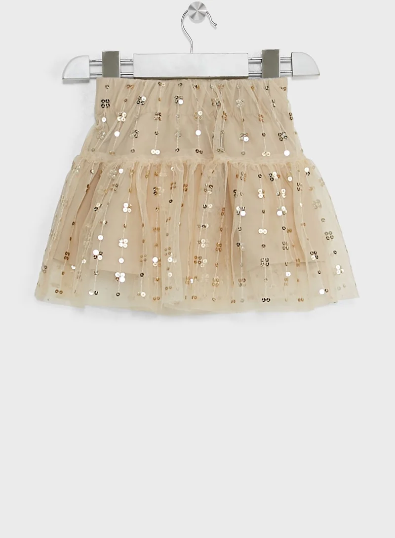 H&M Kids Sequined Tulle Midi Skirt
