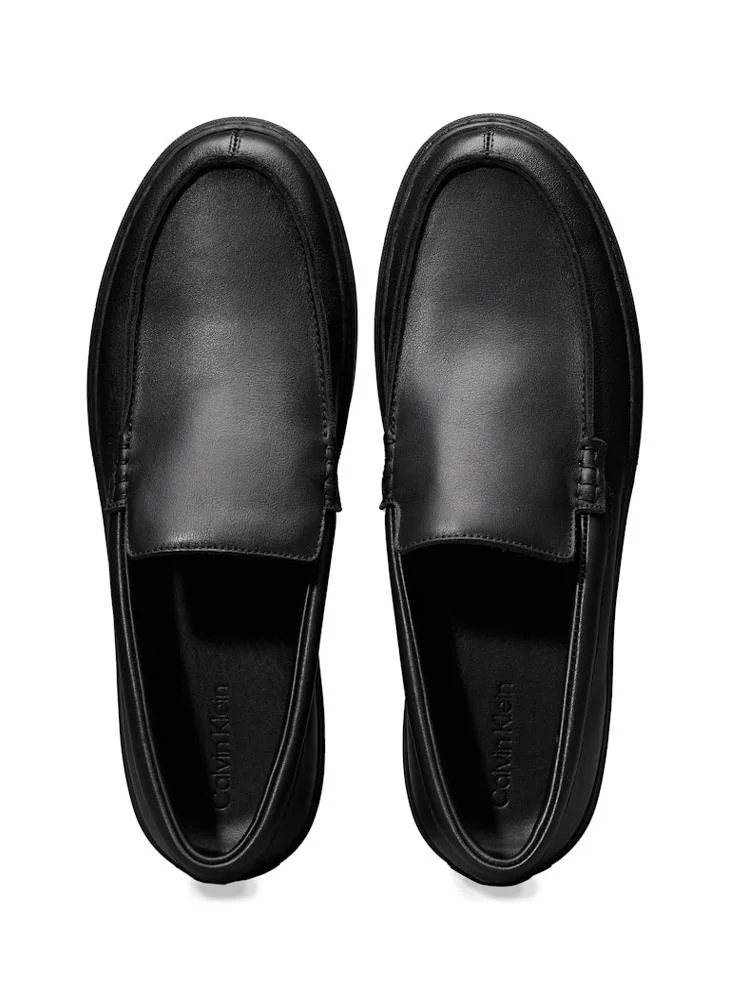 CALVIN KLEIN Wide Toe Leather Moccasins