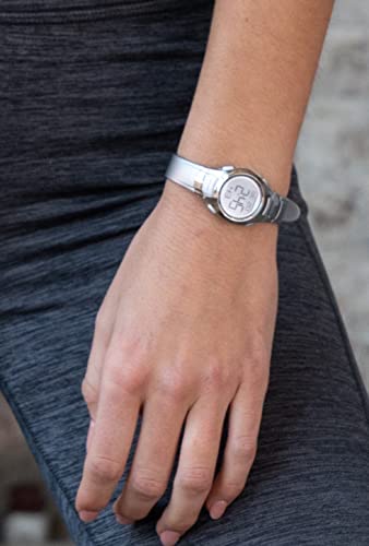 Armitron Sport Women's 45/7012SIL Digital Chronograph Silver-Tone Resin Strap Watch - Image 4