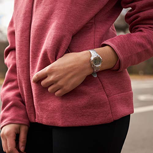 Armitron Sport Women's 45/7012SIL Digital Chronograph Silver-Tone Resin Strap Watch - Image 5