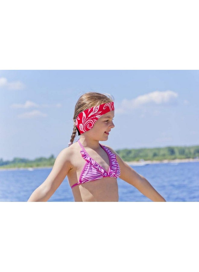 Qshare - Swimming Headband & Silicone Earplugs Best Design Ear Band To Protect Swimmer'S Ears, Doctor Recommended To Keep Water Out And Earplugs In, 2 Sizes For Toddlers & Adults (Pink, L: 10 Yrs +) - Image 1