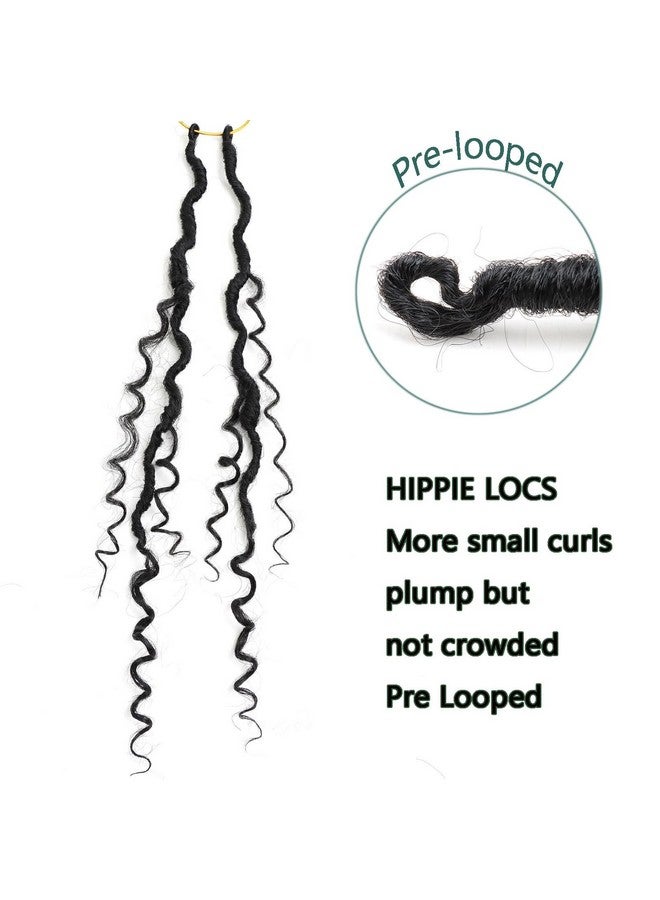 ال ام زد اي ام LMZIM 24 بوصة Goddess Locs Crochet Hair 8 Packs Faux Locs Crochet Hair للنساء ذوات البشرة السوداء، شعر River Locs Crochet مسبق التشكيل بأطراف مجعدة 1B - Image 3