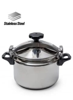Alsaif Gallery 11Liters Volcano Pressure Cooker Stainless Steel 11 Liter silver 