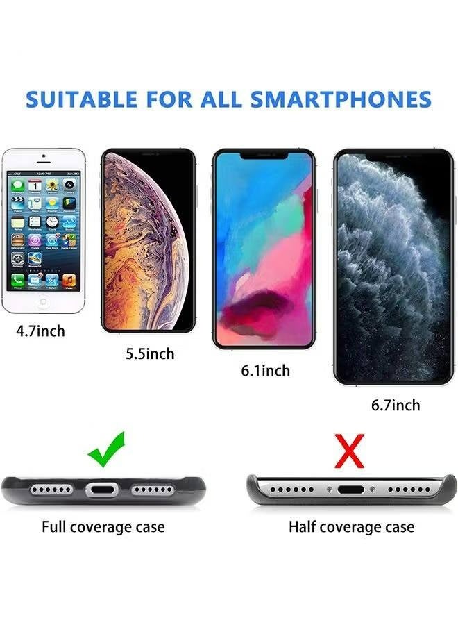 Phone Lanyard, Adjustable Crossbody Around Neck Lanyard and Wrist Strap Tether Phone Charms with 1 Sticky Pads Compatible for iPhone,Samsung Galaxy and All Smartphones-Black - Image 3