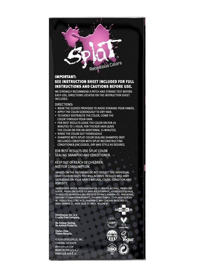 SPLAT Midnight Rosetta Pink Semipermanent Hair Dye - Image 3