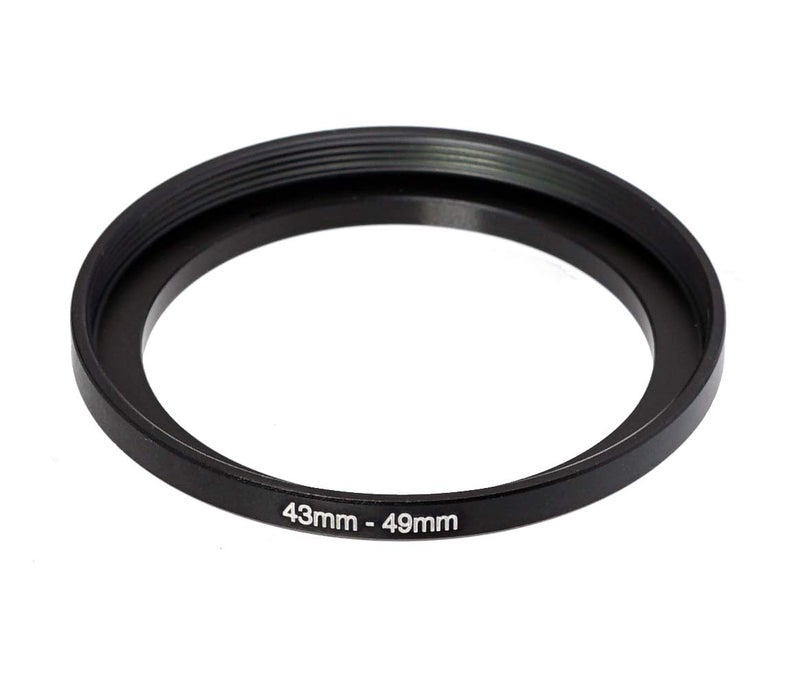 Fotasy (2 Pcs) 43-49MM Step-Up Ring Adapter, 43mm to 49mm Step Up Filter Ring, 43mm Male 49mm Female Stepping Up Ring for DSLR Camera Lens and ND UV CPL Infrared Filters - Image 2