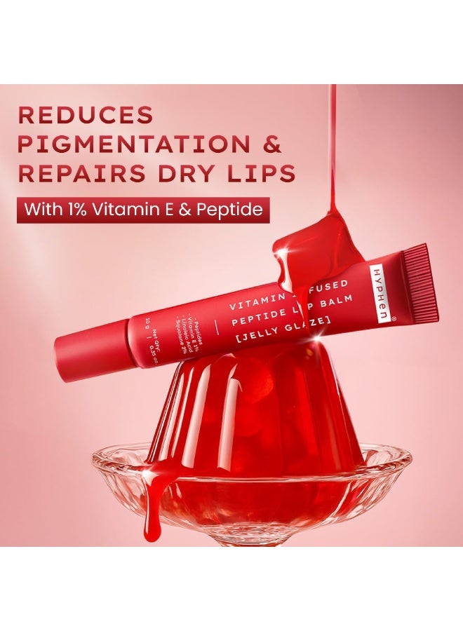 هايفن مرطب شفاه ملون من هايفن | يفتح لون الشفاه ويقلل من اسمرارها وتصبغاتها | 1% فيتامين هـ، ببتيد، و2% سكوالين | عناية شتوية بالشفاه | ترطيب يدوم 24 ساعة للشفاه الجافة والمتشققة | جيلي جليز (لون أحمر) - 10 غرام - Image 2