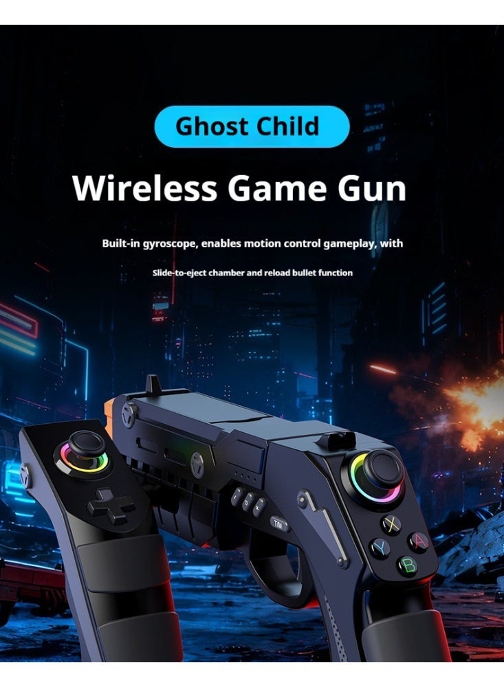 Western Mountains Game gun stock, universal shooting motion-sensing gun with continuous fire, gyroscope, and Hall joystick accessory - Image 3