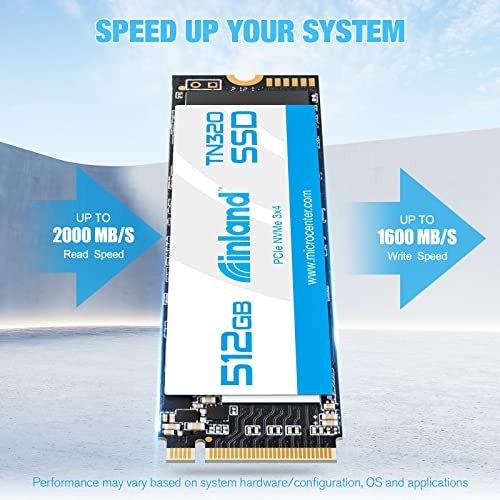 INLAND TN320 512GB NVMe M.2 PCIe Gen3x4 2280 Internal Solid State Drive SSD - Up to 2000 MB/s, 3D NAND, Storage and Memory for Laptop & PC Desktop - Image 2