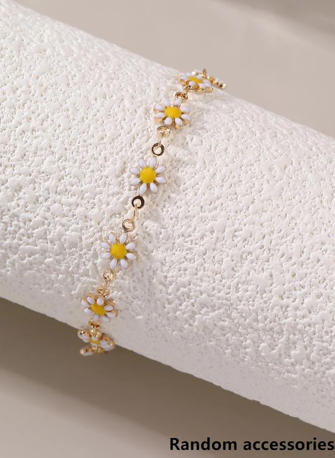Take Two Flower Anklet