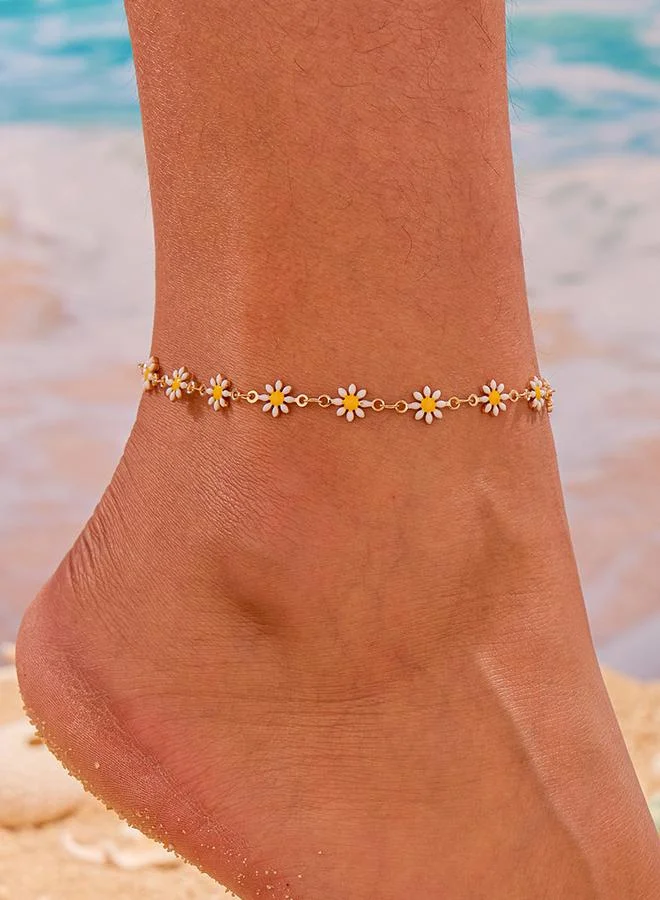 Take Two Flower Anklet