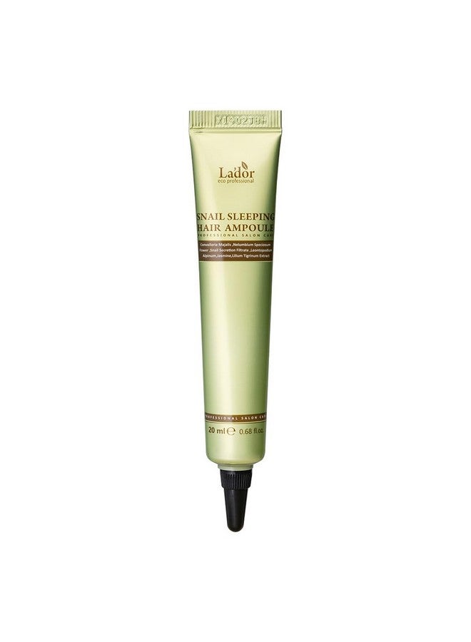 Lador LA'DOR Snail Sleeping Korean Hair Ampoule, 20ml - Overnight Treatment Mask with Snail Mucin & Keratin | Intense Hydration, Ultimate Smoothness for Dry, Damaged, Frizzy & Coloured Hair - Image 1