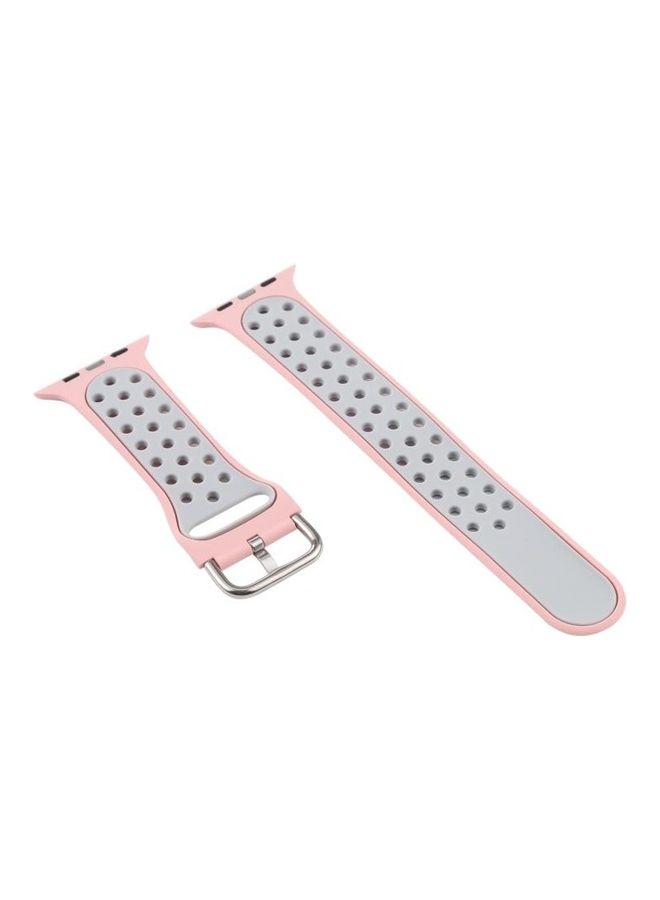 NIBEMINENT Replacement Watchband And Protective Case With Screen Protector Set For Apple Watch Series 3 & 2 1 42Mm Pink Colorful - Image 3
