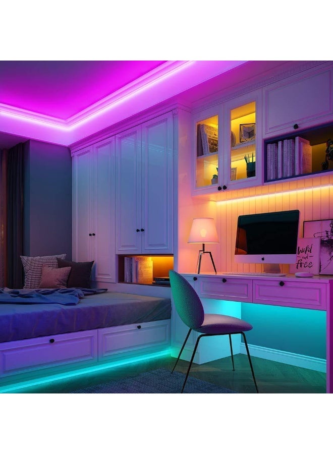 5M Bluetooth LED Strip Lights, RGB Color Changing LED Lights with APP and Remote Control, Flexible LED Strip with Music Sync for Bedroom, Living Room, TV, Kitchen, Home Decoration - Image 3