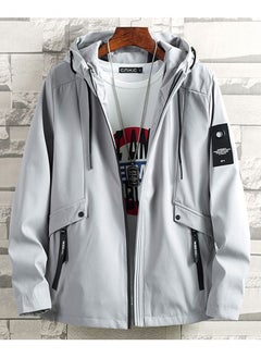 Men's Hooded Coat Jacket Windbreaker Top Plus Size