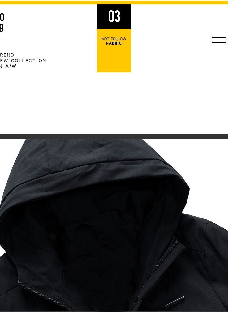 NIBEMINENT - Men's Hooded Coat Jacket Windbreaker Top Plus Size - Image 1