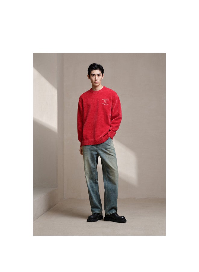 Waxbird Men's Wear 2025 New Year Spring Festival Series Casual Sweater Textured Sweater Men's Sweater - Image 3