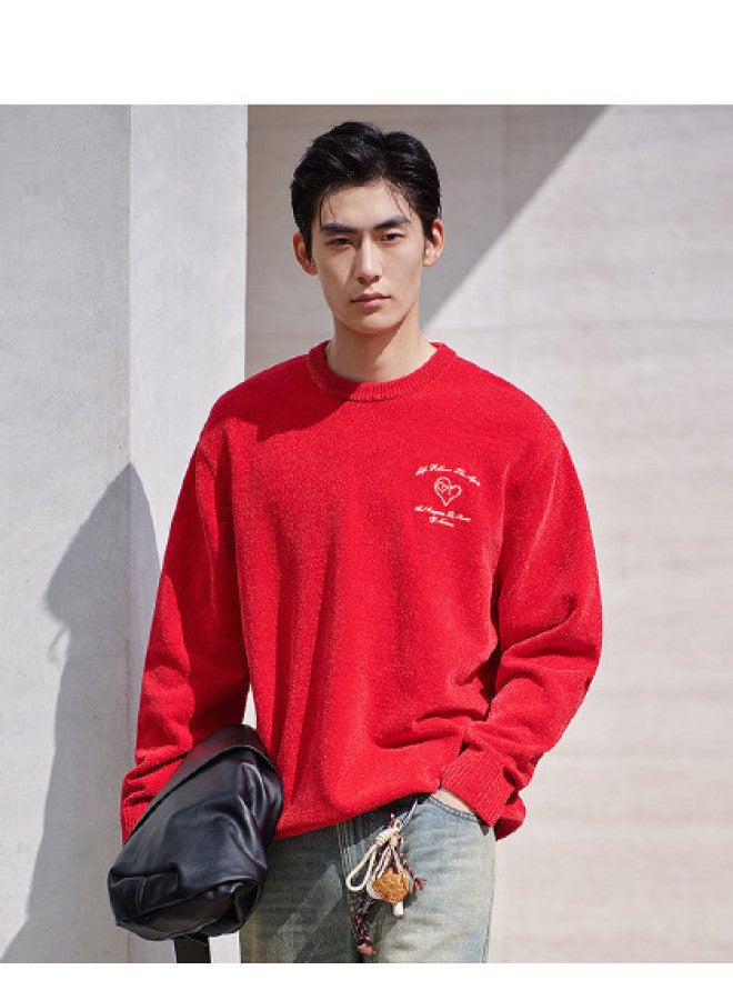 Waxbird Men's Wear 2025 New Year Spring Festival Series Casual Sweater Textured Sweater Men's Sweater - Image 1