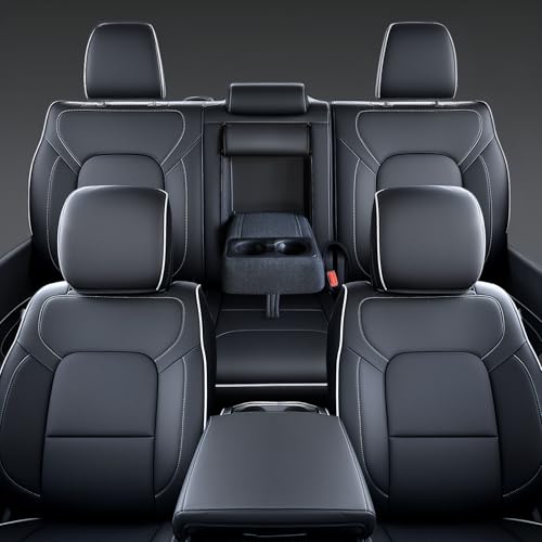 Carlimeki Premium Faux Leather Seat Covers Custom Fit for Dodge RAM 1500 (2012-2019) & RAM 1500 Classic (2019-2024) Crew Cab - Fully Covered - (C1 Size, Confirm with Fitment Guide Before Order) - Image 4
