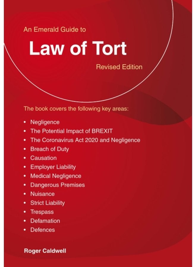 An Emerald Guide To Law Of Tort Revised Edition 2020 - Paperback