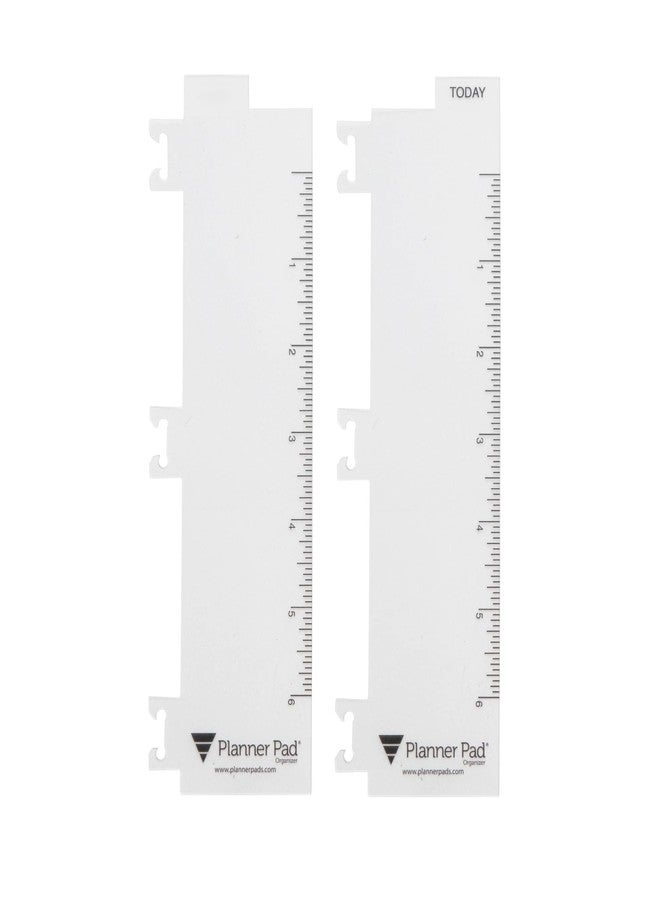 Planner Pad Spiral Bound Page Finder Combo Pack, Clear Vinyl, 2” x 8 ¼””, Fits ONLY the PERSONAL Size 6 ¾” x 8½” Planner Pad Organizer. (NOT for Use in a Seasons Style Planner) - Image 1