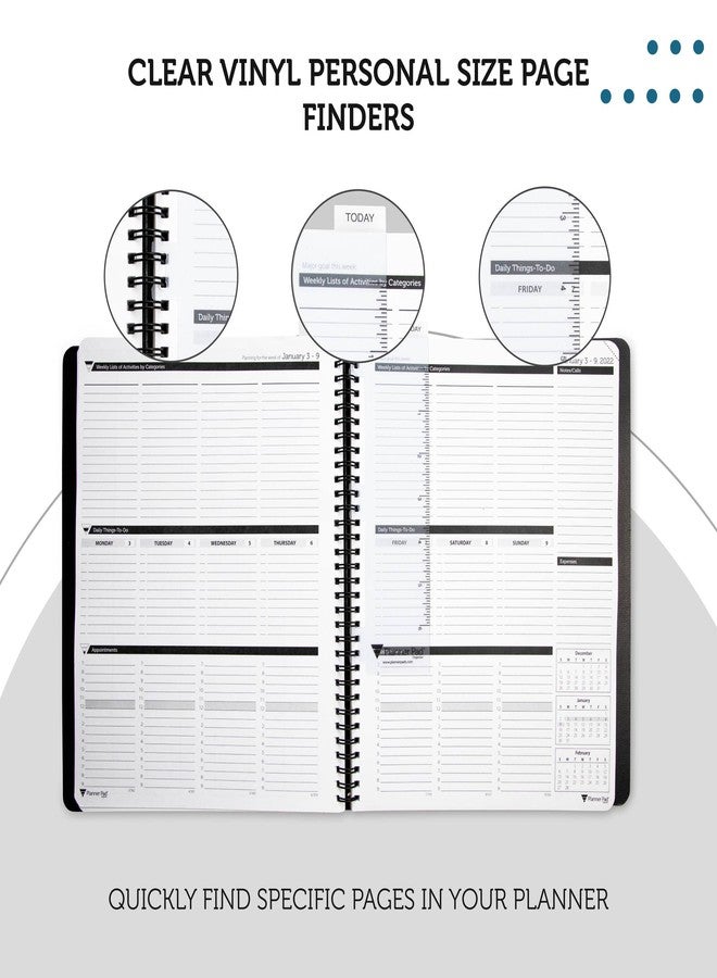 Planner Pad Spiral Bound Page Finder Combo Pack, Clear Vinyl, 2” x 8 ¼””, Fits ONLY the PERSONAL Size 6 ¾” x 8½” Planner Pad Organizer. (NOT for Use in a Seasons Style Planner) - Image 4