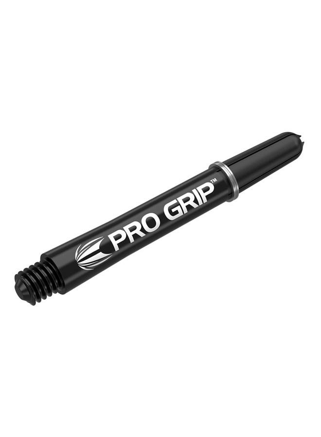 Target Darts Pro Grip Shafts – Set of 9 | Black, Medium (48mm) | Dart Stems, Professional Darts Accessories, 2BA Shaft Multipack with Rings - Image 2