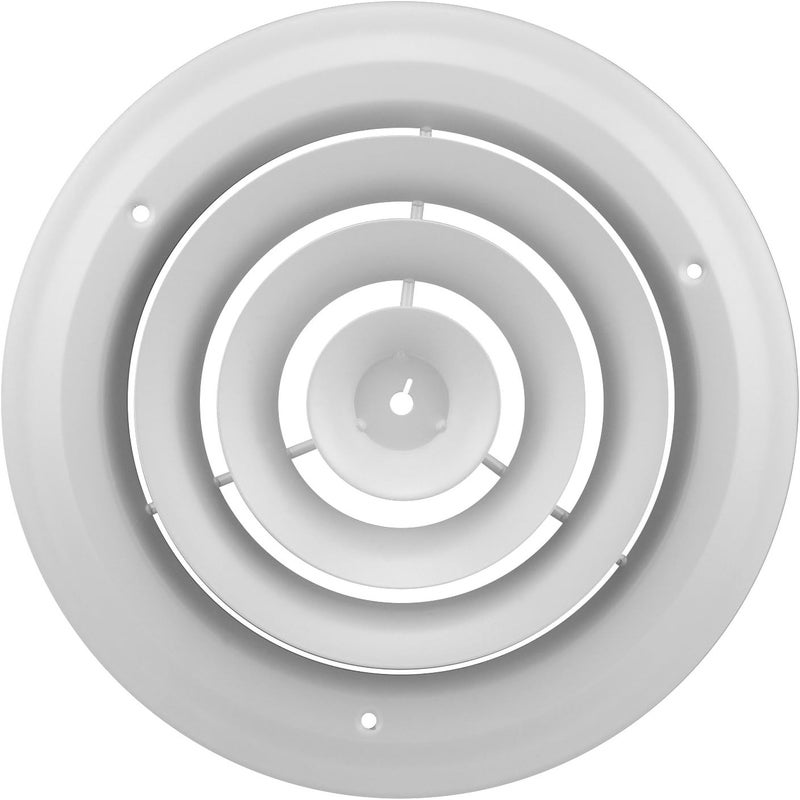 Accord Ventilation ABCDWH08 Round Ceiling Diffuser, 8-Inch, White - Image 1