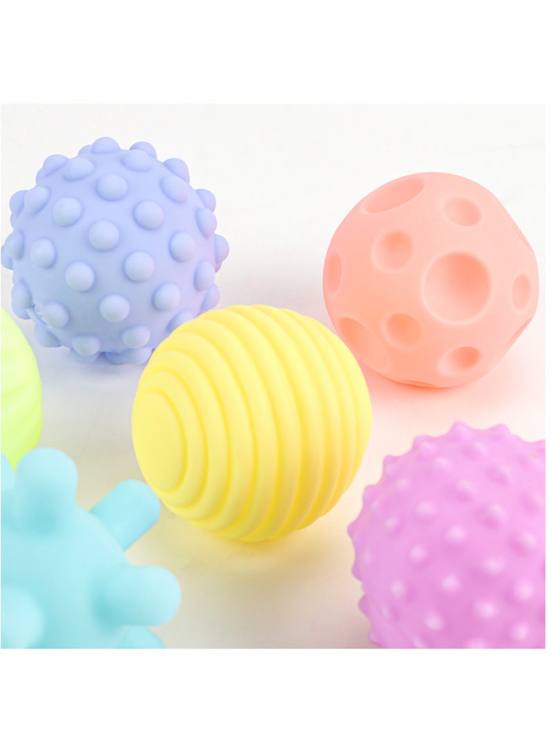 Moon Baby Learning Toy Balls – 6-Pack Soft Baby Textured Balls - Image 3